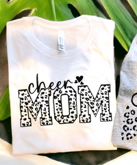 Cheer Mom Glitter Leopard Print Shirt