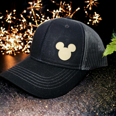 Mickey Leather Patch Hat