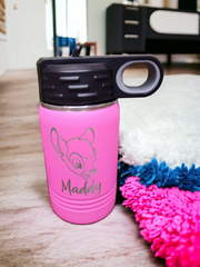 Personalized Stainless Steel Water Bottle with Flip Top Lid