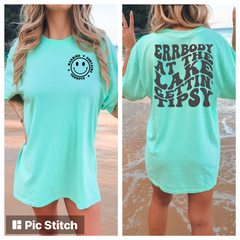 Comfort Colors Errbody At The Lake Gettin' Tipsy Shirt