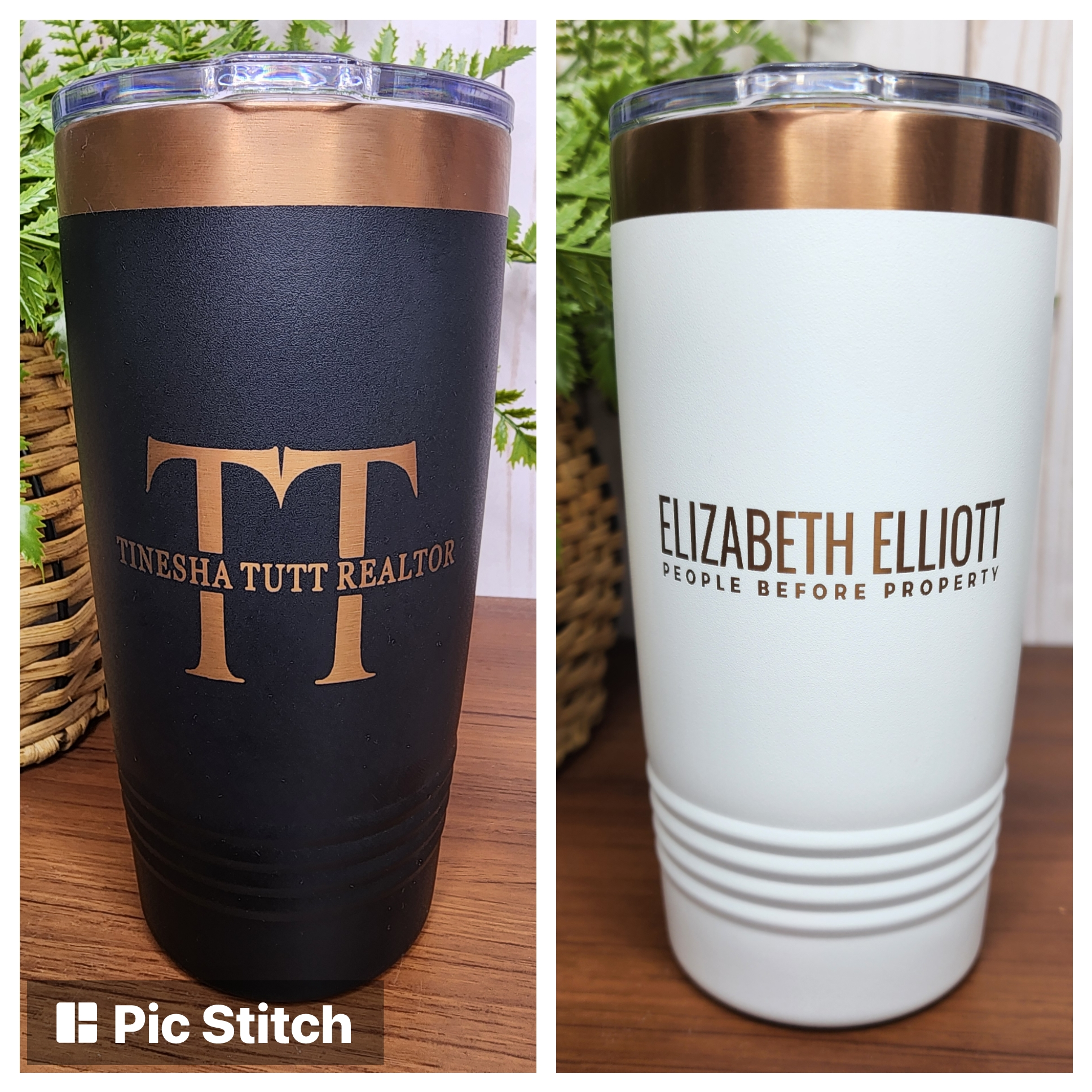 Rose Gold Plated Laser Engraved Drinkware