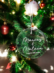 Personalized Crystal Christmas Ornament