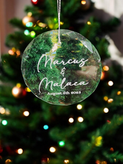 Personalized Crystal Christmas Ornament