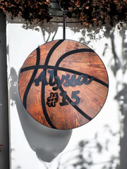 Custom Basketball 3D Wood Wall Sign