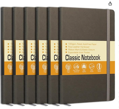 Branded Faux Leather Lined Executive Notebooks