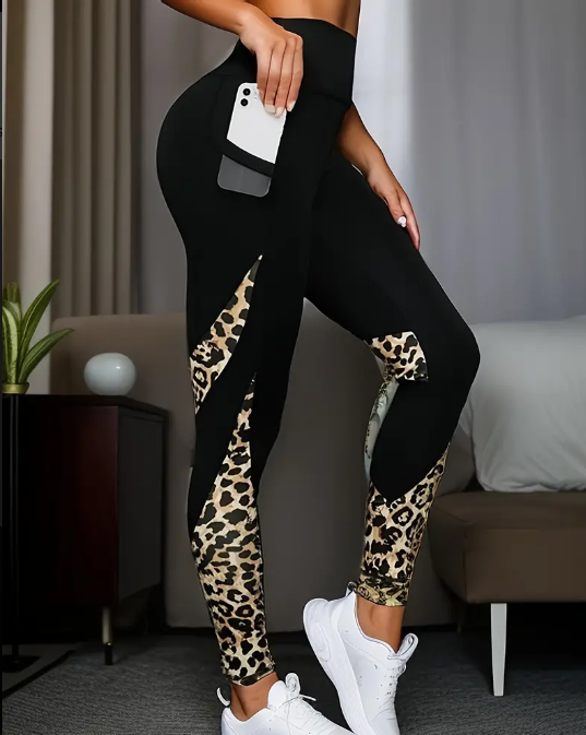 Jaguar Leopard Print High Waisted Leggings