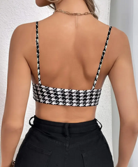Bama Houndstooth Cropped Tank