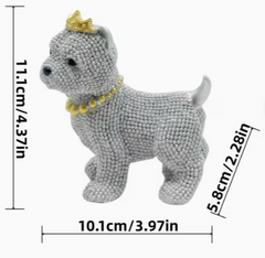 Miniature Golden Doodle Rhinestone Statue