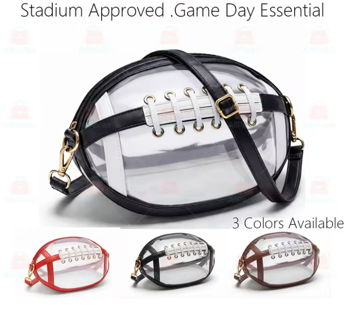 Custom Football Shaped Stadium Bag: Football Stadium Bags and ...