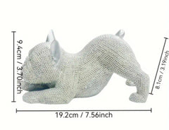 French Bulldog Rhinestone Statue