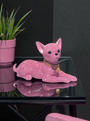 Chihuahua Rhinestone Statue