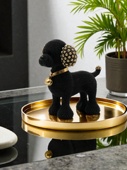 Miniature Poodle Beaded Rhinestone Statue