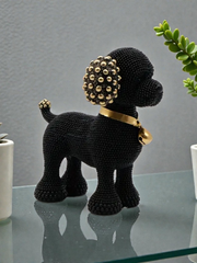 Miniature Poodle Beaded Rhinestone Statue