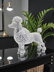 Poodle Beaded Rhinestone Statue