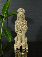Poodle Beaded Rhinestone Statue
