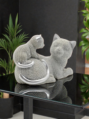 Cat and Kitten Rhinestone Statue