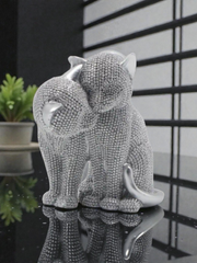 Cuddling Cats Rhinestone Statue