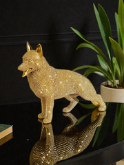 German Shepherd Rhinestone Statue
