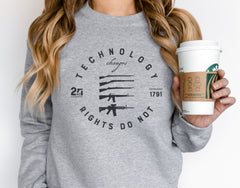 Technology Changes Rights Do Not 2nd Amendment Shirt