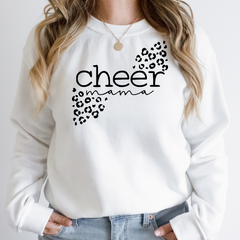Leopard Print Cheer Mama Glitter Shirt