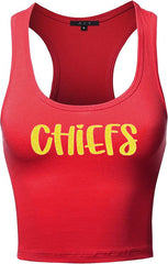 Chiefs Red Glitter Top