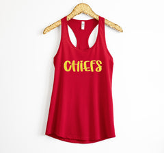 Chiefs Red Glitter Top