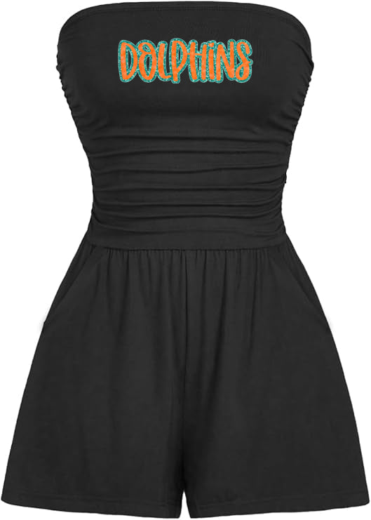 Dolphins Strapless Romper