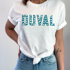 Duval Glitter Leopard Print White Shirt