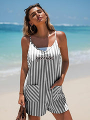 Georgia Loose Fit Striped Romper