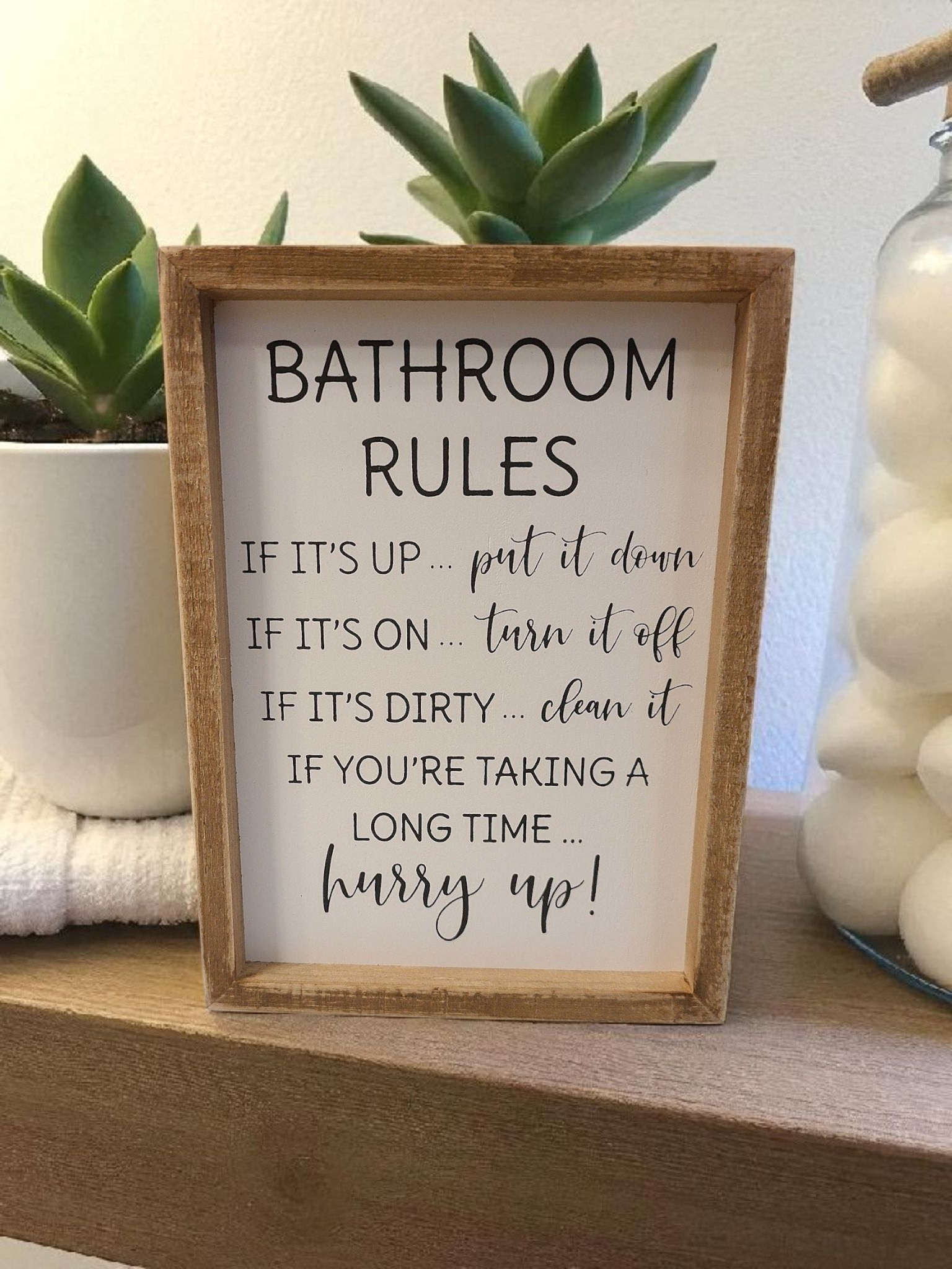 Bathroom Rules Sign