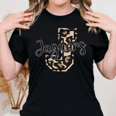 Leopard Print Jaguars Team Black Shirt