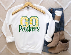 Green Bay Go Packers Inspired Glitter Shirt