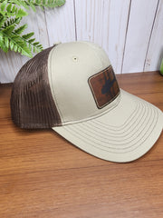 Custom Leather Patch Port Authority Snapback Trucker Cap