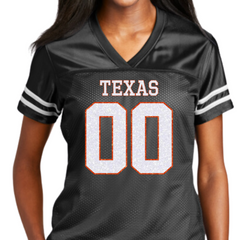 Custom Team Name Football Glitter Jersey