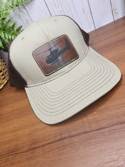 Custom Leather Patch Port Authority Snapback Trucker Cap