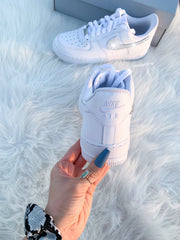 White Swarovski Women's Nike Air Force 1 Shoes