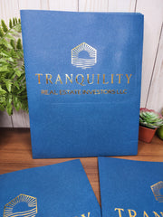 Branded Foil Presentation Folders with Card Holder