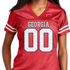 Custom Team Name Football Glitter Jersey