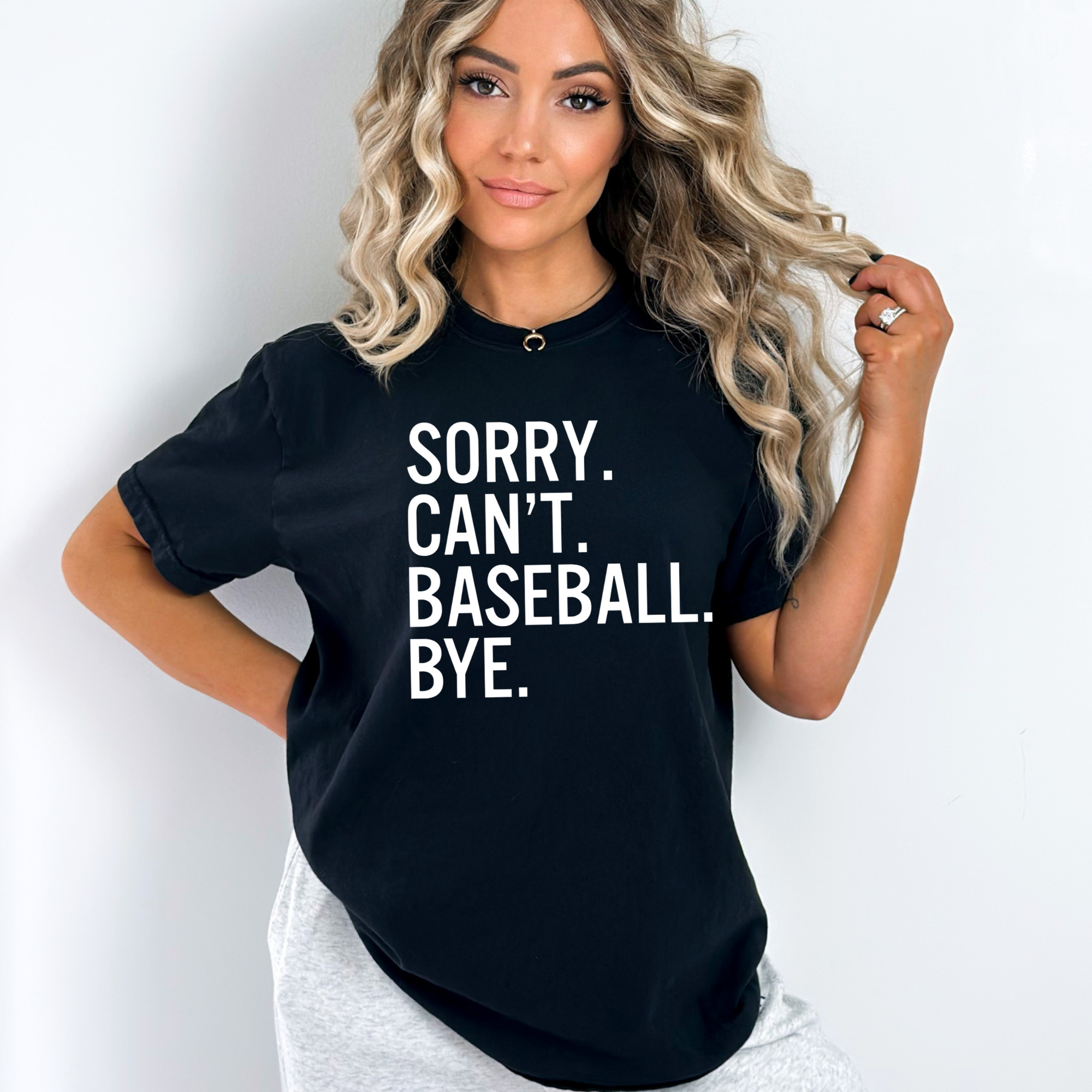 Comfort Colors Sorry Can't Baseball Bye Tee