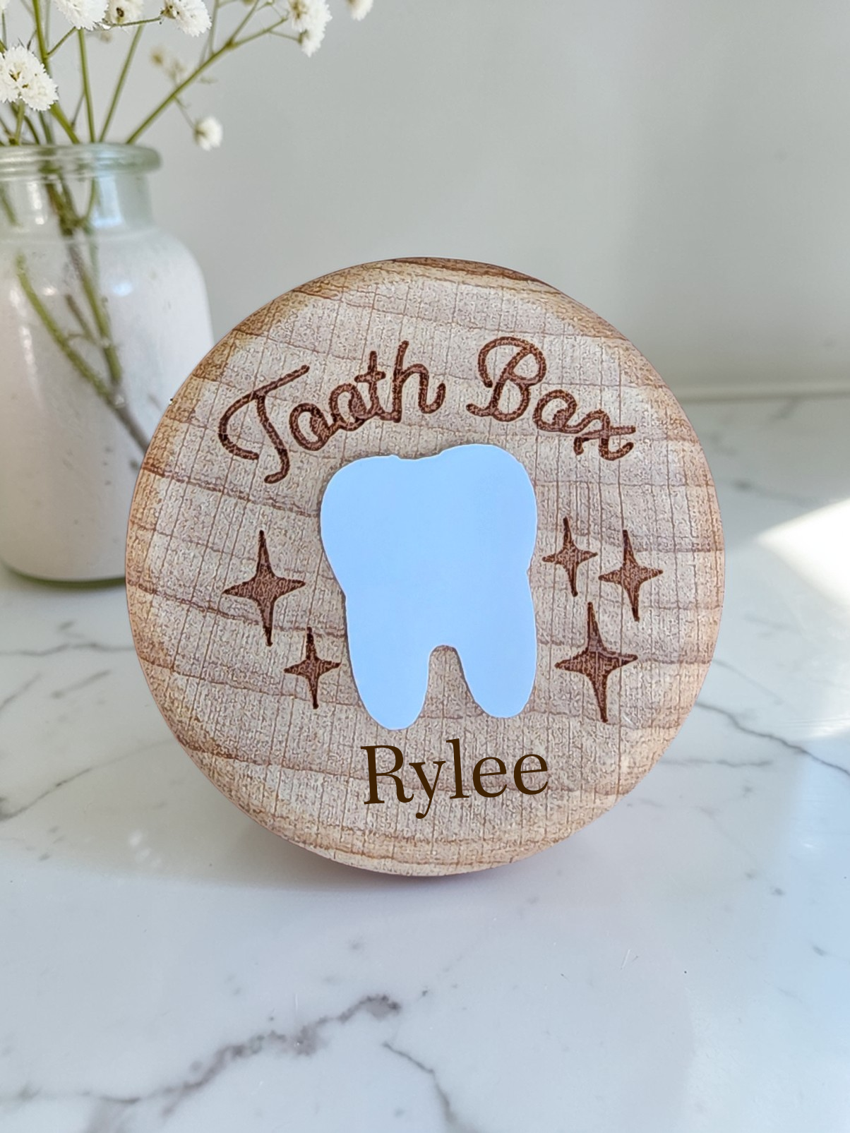 Wooden Tooth Fairy Keepsake Box