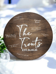 Guest Book Alternative - Custom Wedding Guest Book Decor - Layered Wood Wedding Sign