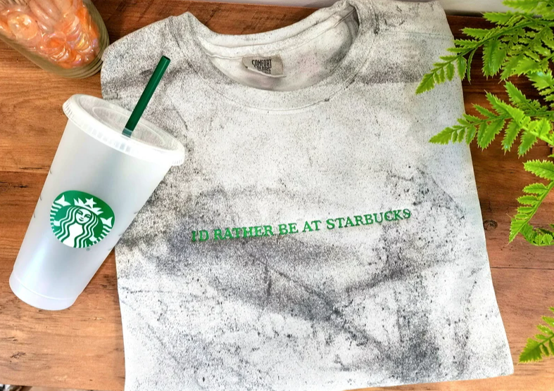 I’d Rather Be at Starbucks Embroidered Shirt