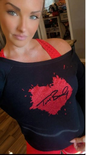 Brady Autograph Paint Splatter Glitter Shirt