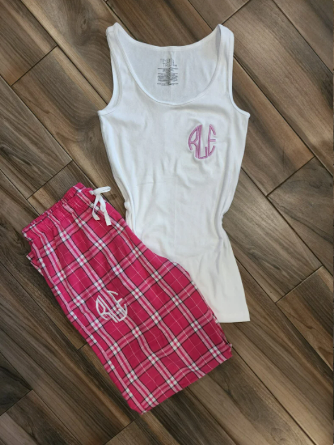 Monogrammed Women's Pajama Set: Custom Embroidered Apparel for