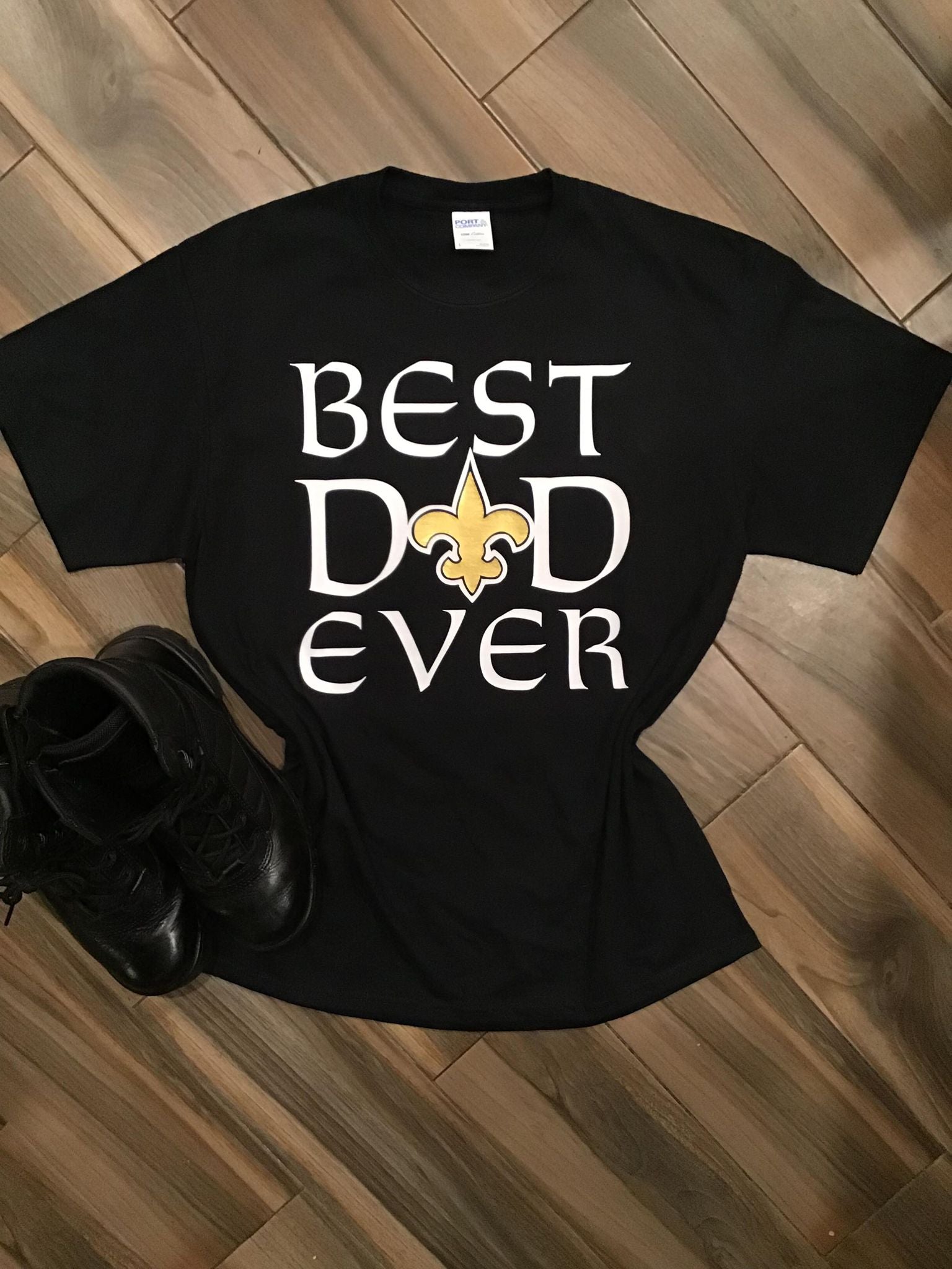Lulu Grace Designs Best Dad Ever New Orleans Saints Shirt: NFL Football Fan Gear & Apparel Unisex Hoodie / M