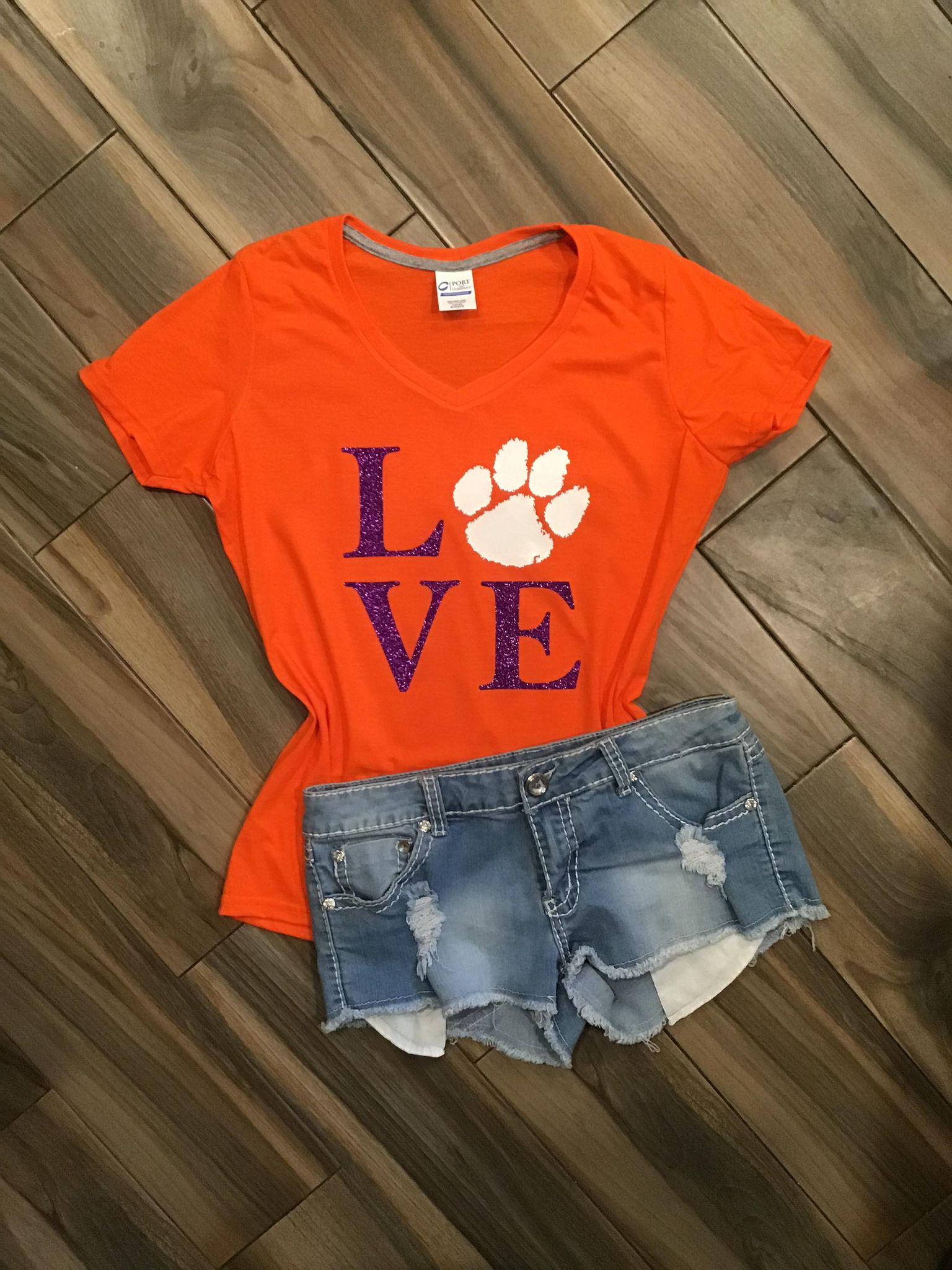Clemson Tigers Glitter Love Shirt