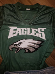 Philadelphia Eagles Inspired Glitter Shirt
