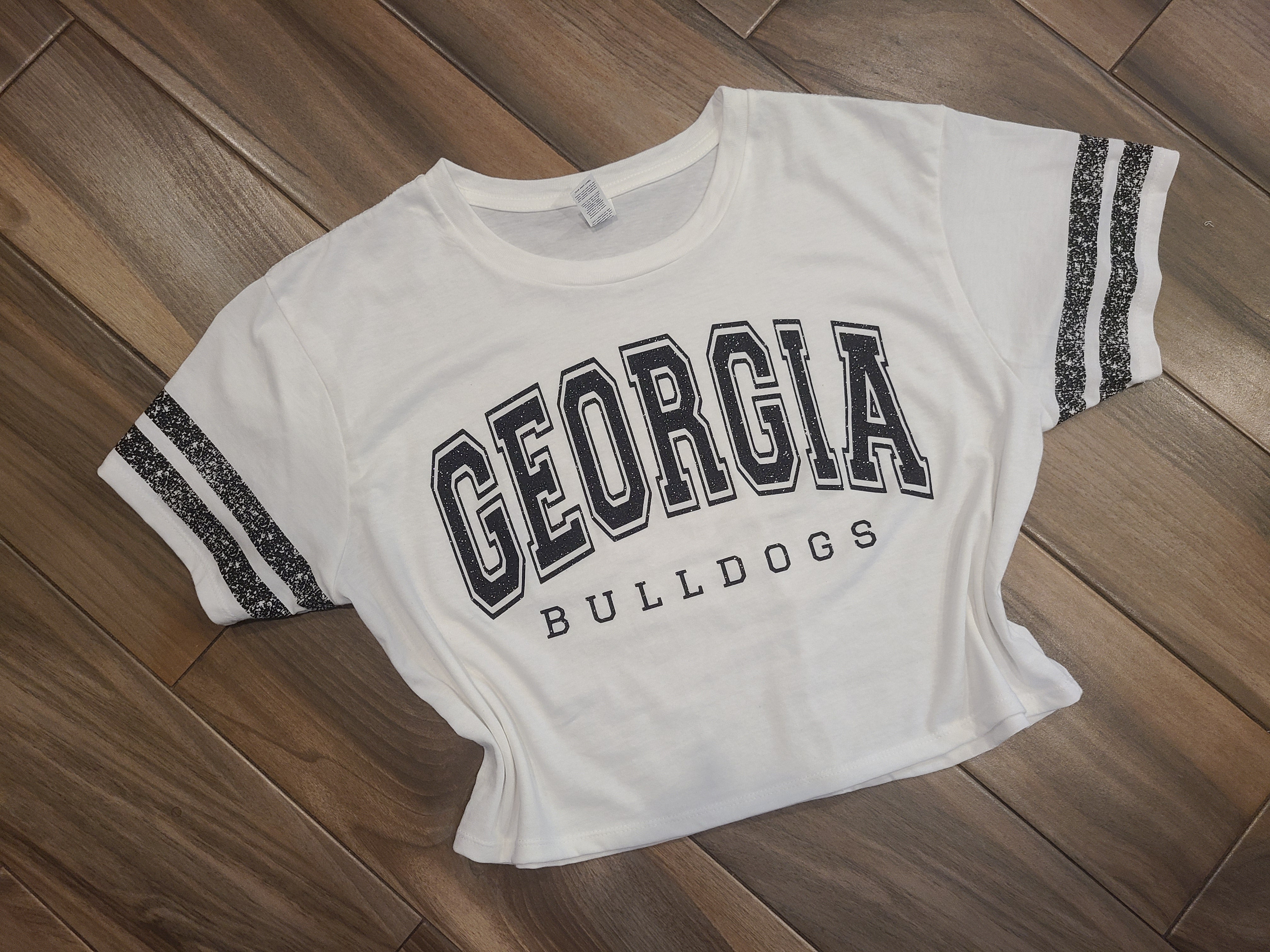 Georgia Bulldogs Varsity Glitter Top