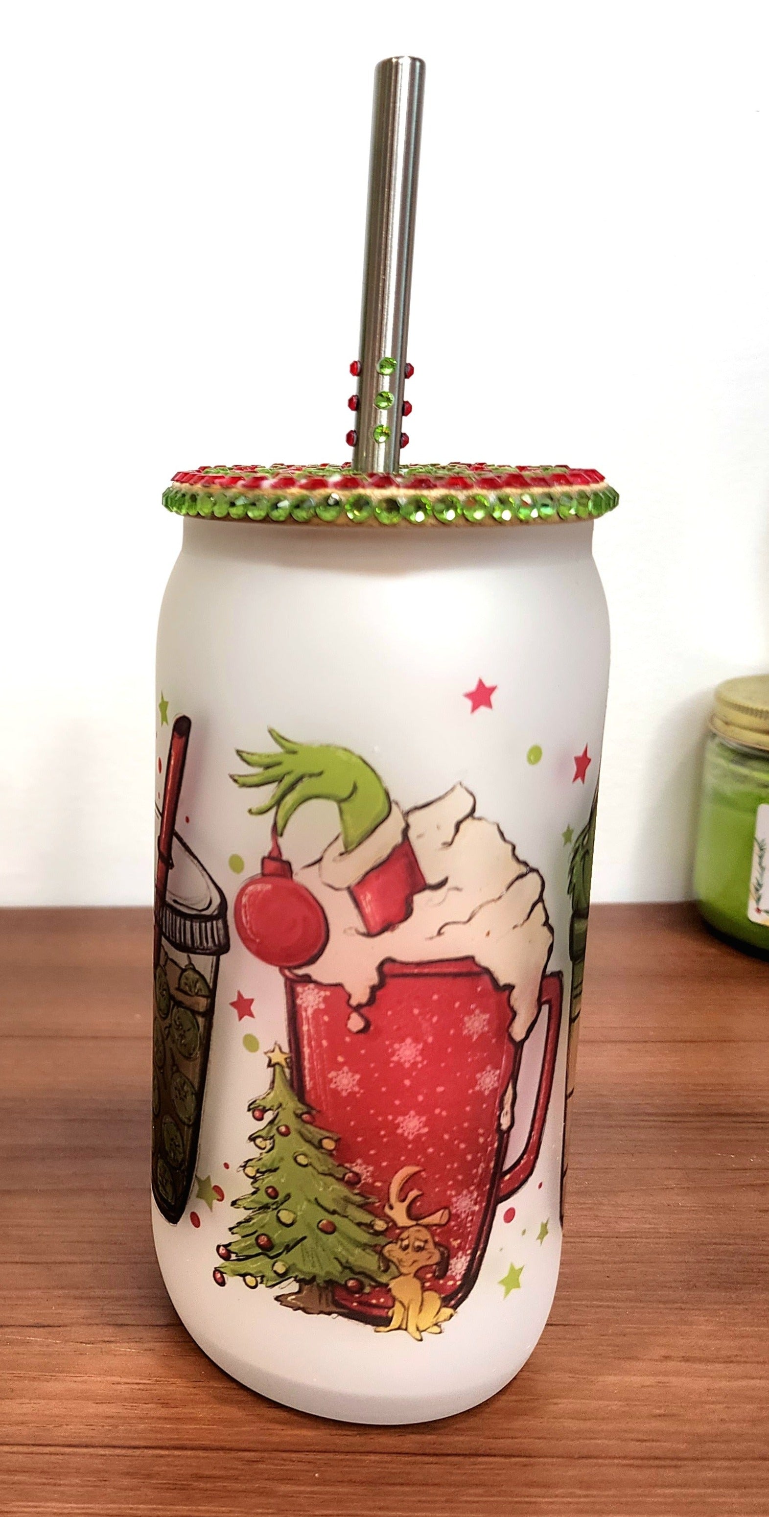 Grinch Latte Christmas Beer Can Glass Tumbler: Custom Tumblers and  Drinkware – LuLu Grace
