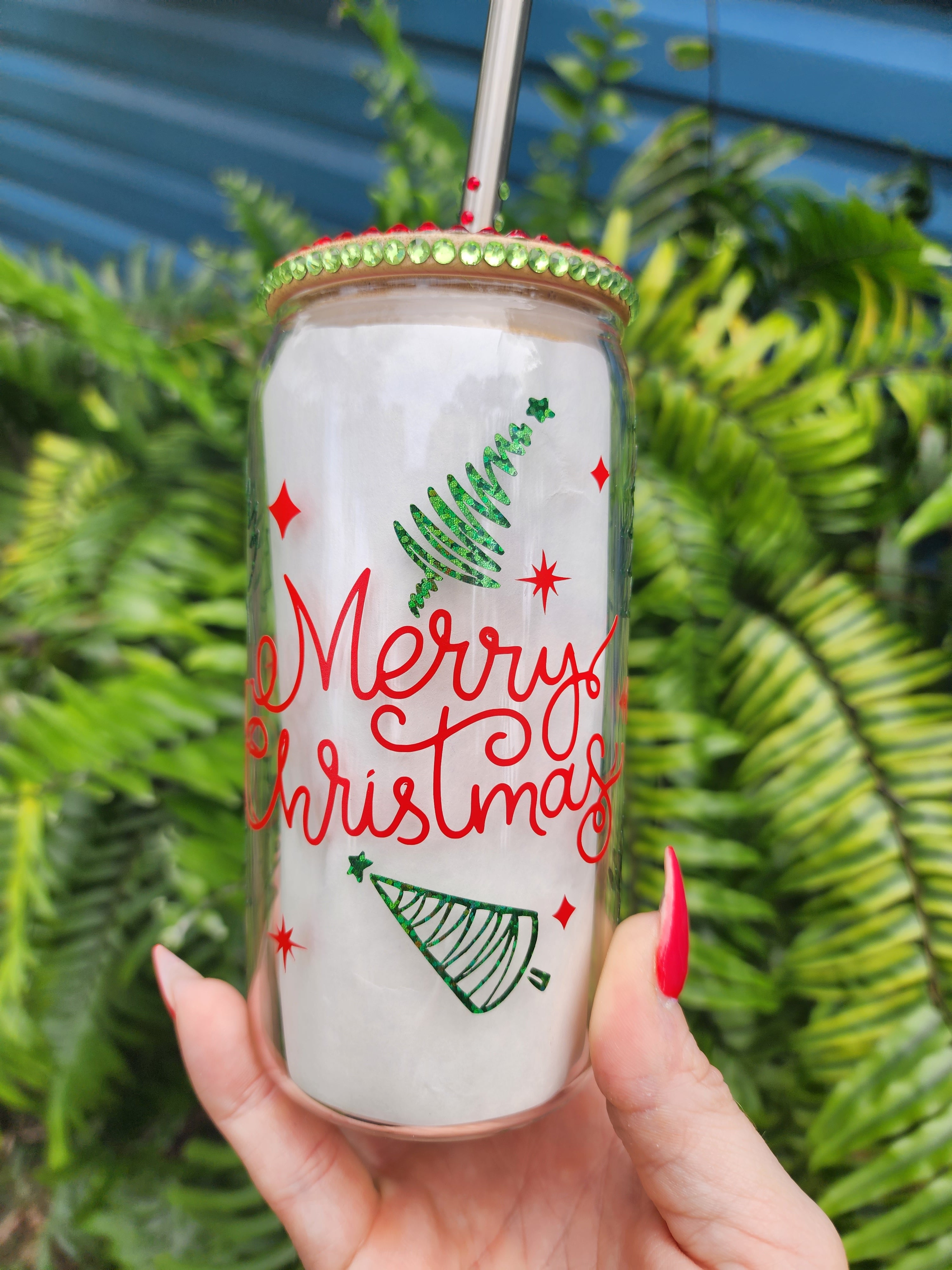 Merry Christmas Metallic Beer Can Glass Tumbler: Custom Tumblers and  Drinkware – LuLu Grace